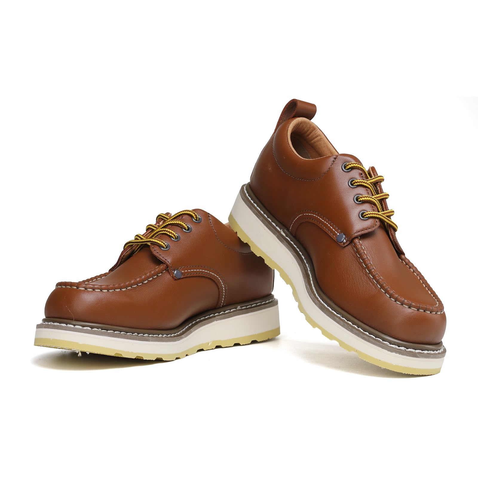 WORKPOINT Men's 4" Oxford Work Boot - Leather, Soft Toe, Slip-Resistant, Breathable - Image 5